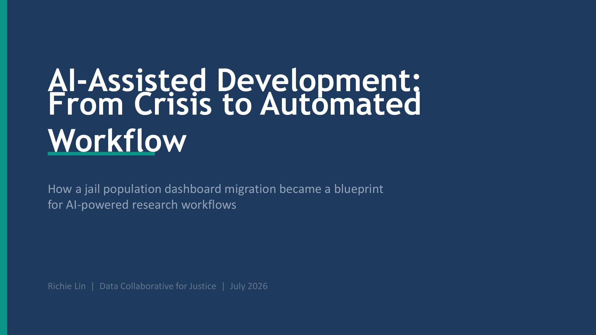 AI-Assisted Data Workflow